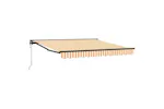 Vidaxl Retractable Awning Yellow And White 300x250 Cm Fabric Vidaxl Retractable Awning Yellow And White 300x250 Cm Fabric