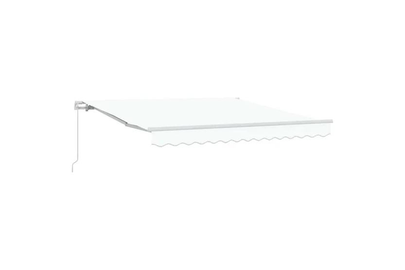 Vidaxl Awning Retractable White 3 X 25 M Polyester And Metal Vidaxl Awning Retractable White 3 X 25 M Polyester And Metal