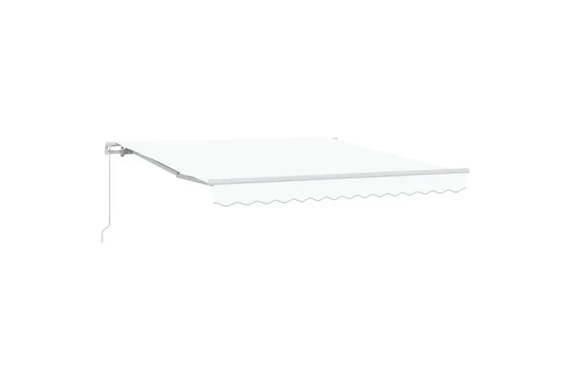 Vidaxl Awning Retractable White 3 X 25 M Polyester And Metal Vidaxl Awning Retractable White 3 X 25 M Polyester And Metal