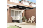 Vidaxl Retractable Awning Black 350x250 Cm Fabric Vidaxl Retractable Awning Black 350x250 Cm Fabric