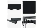 Vidaxl Retractable Awning Black 400x300 Cm Fabric Vidaxl Retractable Awning Black 400x300 Cm Fabric