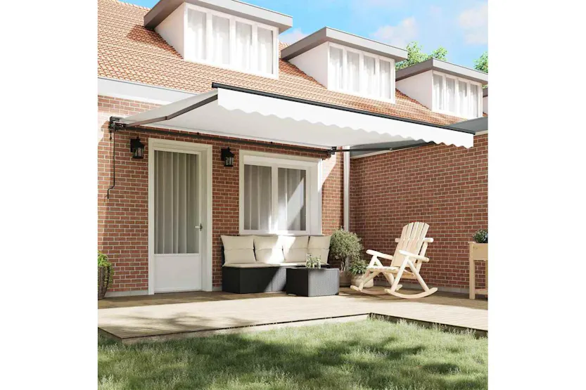 Vidaxl Retractable Awning White 400x300 Cm Fabric Vidaxl Retractable Awning White 400x300 Cm Fabric