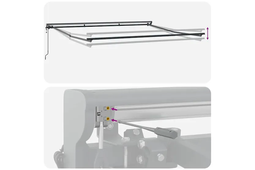 Vidaxl Retractable Awning White 400x300 Cm Fabric Vidaxl Retractable Awning White 400x300 Cm Fabric