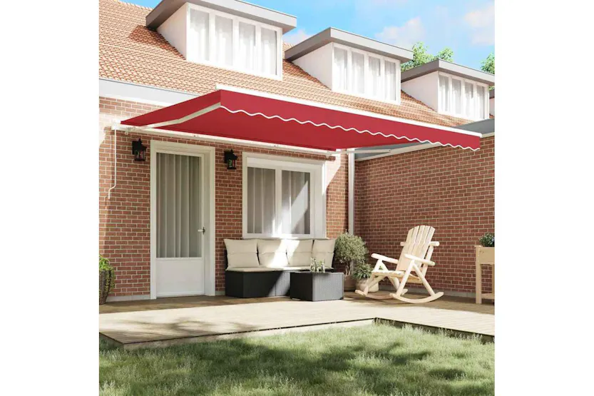 Vidaxl Retractable Awning Marine Blue 400 X 300 Cm Polyester Vidaxl Retractable Awning Marine Blue 400 X 300 Cm Polyester