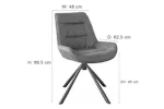 Bas Dining Chair | Swivel | Grey Bas Dining Chair | Swivel | Grey