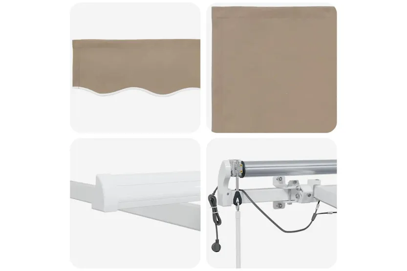 Vidaxl Retractable Awning Beige 450 X 300 Cm Fabric And Metal Vidaxl Retractable Awning Beige 450 X 300 Cm Fabric And Metal