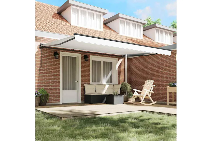 Vidaxl Retractable Awning White 450x300 Cm Fabric Vidaxl Retractable Awning White 450x300 Cm Fabric