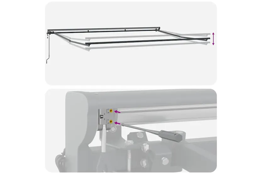 Vidaxl Retractable Awning White 450x300 Cm Fabric Vidaxl Retractable Awning White 450x300 Cm Fabric