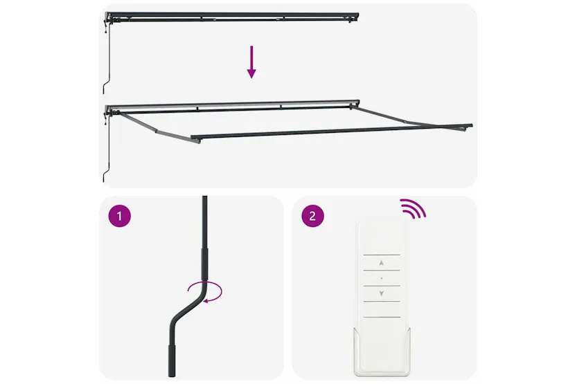 Vidaxl Retractable Awning Red 450x300 Cm Fabric Vidaxl Retractable Awning Red 450x300 Cm Fabric