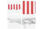 Vidaxl Awning Striped Red And White 45 X 35 M Polyester And Metal Vidaxl Awning Striped Red And White 45 X 35 M Polyester And Metal