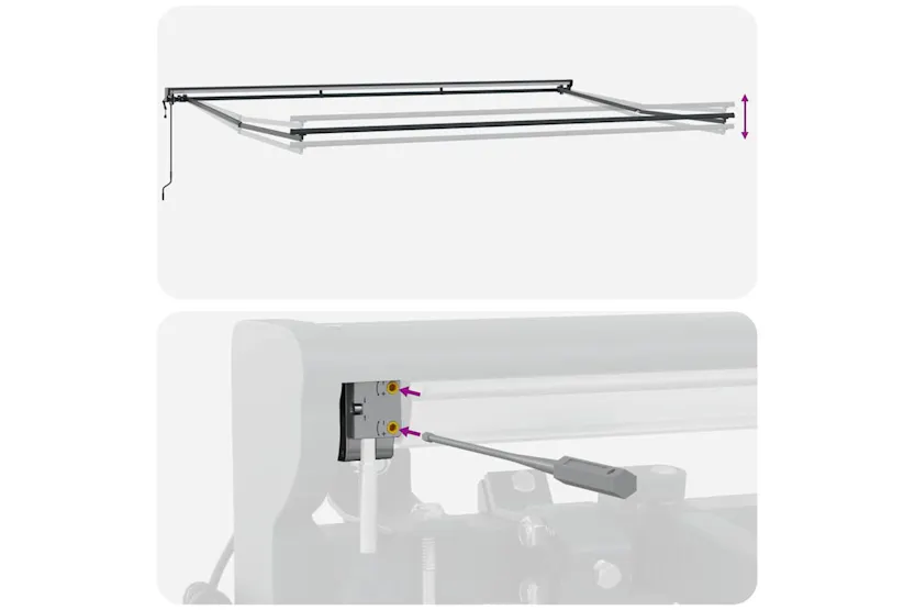 Vidaxl Retractable Awning Black 500x300 Cm Fabric Vidaxl Retractable Awning Black 500x300 Cm Fabric