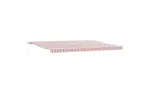 Vidaxl Retractable Awning Red And White 500 X 300 Cm Polyester Metal Vidaxl Retractable Awning Red And White 500 X 300 Cm Polyester Metal