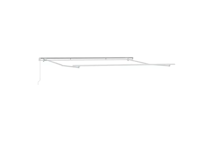Vidaxl Retractable Awning Red And White 500 X 300 Cm Polyester Metal Vidaxl Retractable Awning Red And White 500 X 300 Cm Polyester Metal