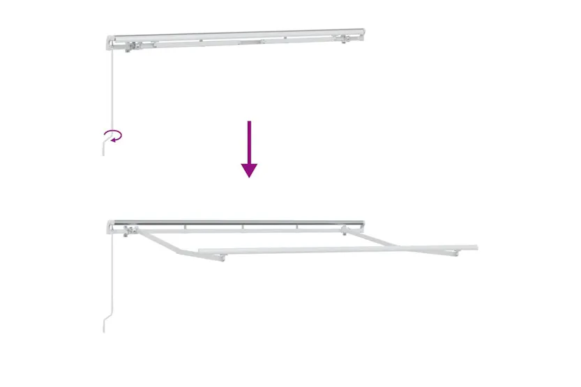Vidaxl Retractable Awning Red And White 500 X 300 Cm Polyester Metal Vidaxl Retractable Awning Red And White 500 X 300 Cm Polyester Metal