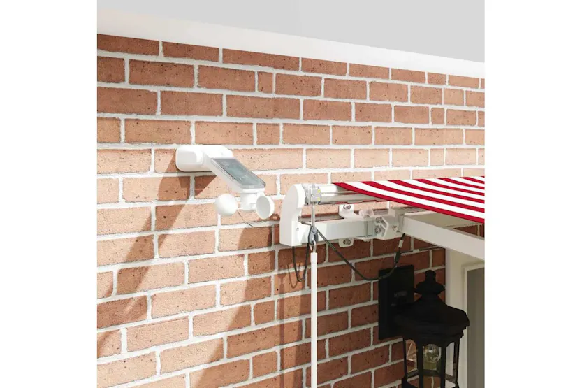 Vidaxl Retractable Awning Red And White 500 X 350 Cm Fabric And Metal Vidaxl Retractable Awning Red And White 500 X 350 Cm Fabric And Metal