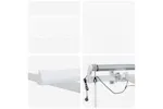 Vidaxl Retractable Awning White 500 X 350 Cm Fabric And Metal Vidaxl Retractable Awning White 500 X 350 Cm Fabric And Metal