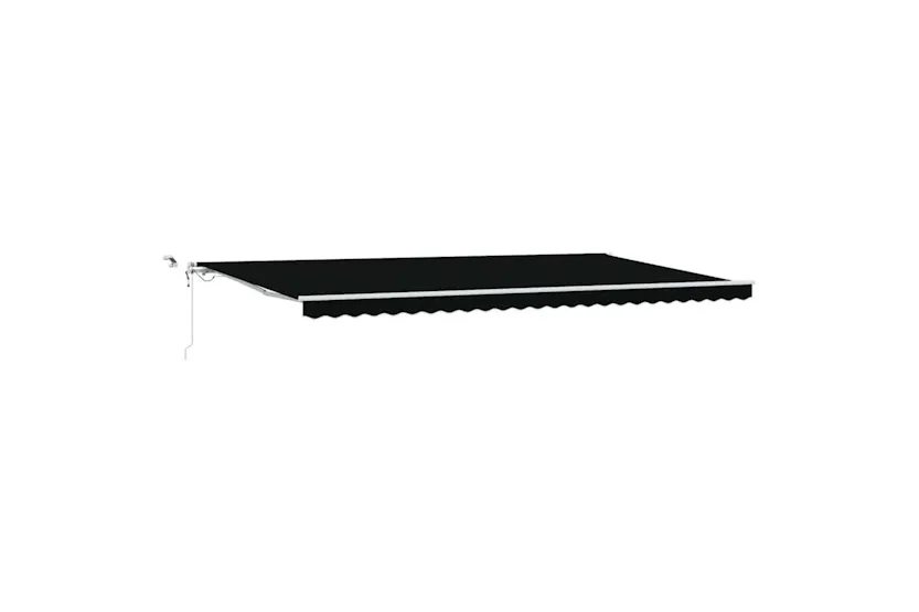 Vidaxl Retractable Awning Black 600 X 300 Cm Fabric And Metal Vidaxl Retractable Awning Black 600 X 300 Cm Fabric And Metal