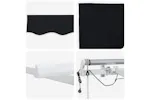 Vidaxl Retractable Awning Black 600 X 300 Cm Fabric And Metal Vidaxl Retractable Awning Black 600 X 300 Cm Fabric And Metal