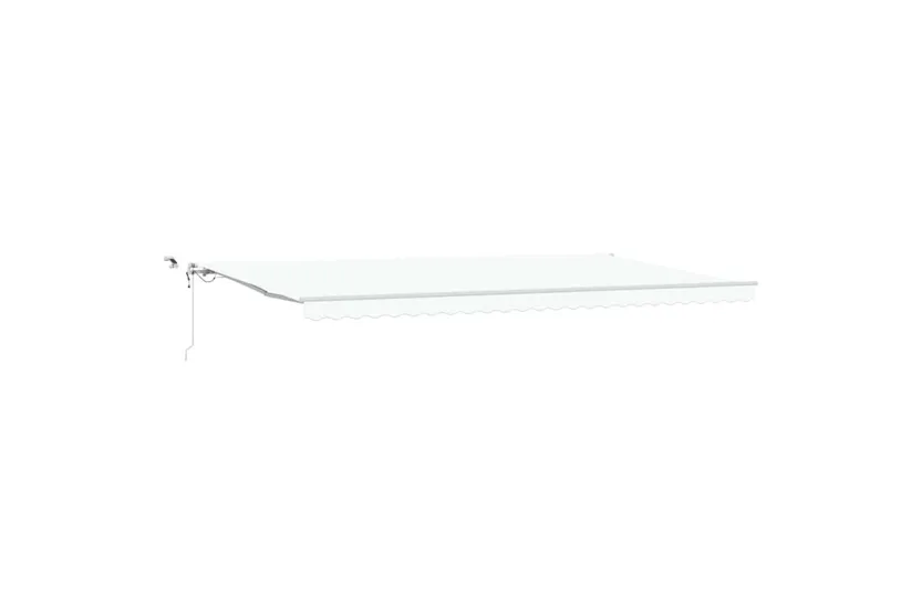 Vidaxl Retractable Awning White 600 X 300 Cm Fabric And Metal Vidaxl Retractable Awning White 600 X 300 Cm Fabric And Metal