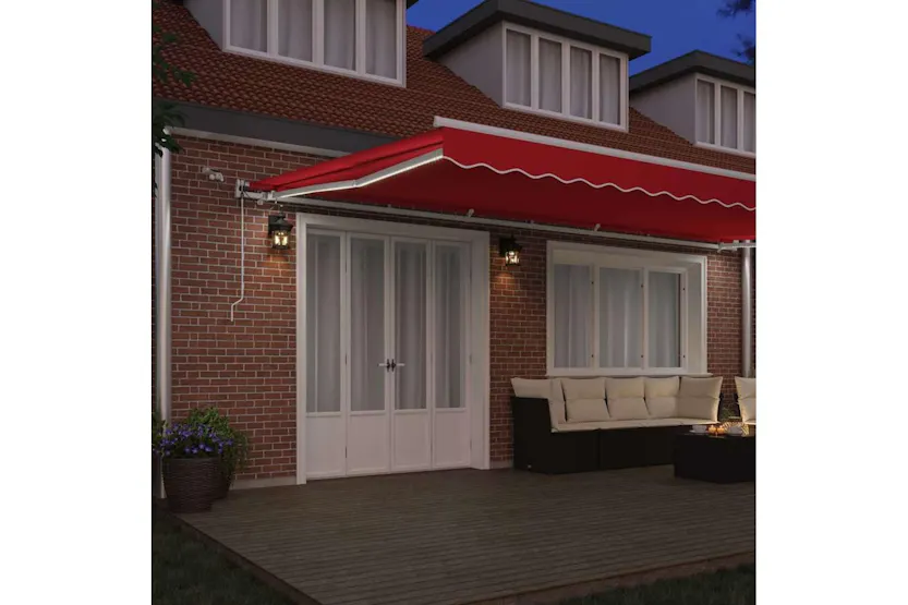 Vidaxl Retractable Awning Red 600 X 300 Cm Fabric And Metal Vidaxl Retractable Awning Red 600 X 300 Cm Fabric And Metal