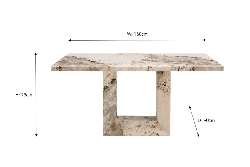 Canova Rectangular Dining Table | 160 cm | Mottled Mocha Canova Rectangular Dining Table | 160 cm | Mottled Mocha