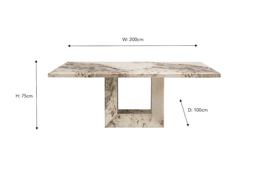 Canova Rectangular Dining Table | Large | Mottled Mocha Canova Rectangular Dining Table | Large | Mottled Mocha