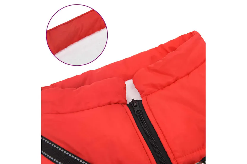 Vidaxl Dog Coat With Harness Red 6xl Fleece And Polyester Vidaxl Dog Coat With Harness Red 6xl Fleece And Polyester