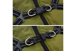 Vidaxl Dog Coat With Harness Army Green S Fleece And Polyester Vidaxl Dog Coat With Harness Army Green S Fleece And Polyester