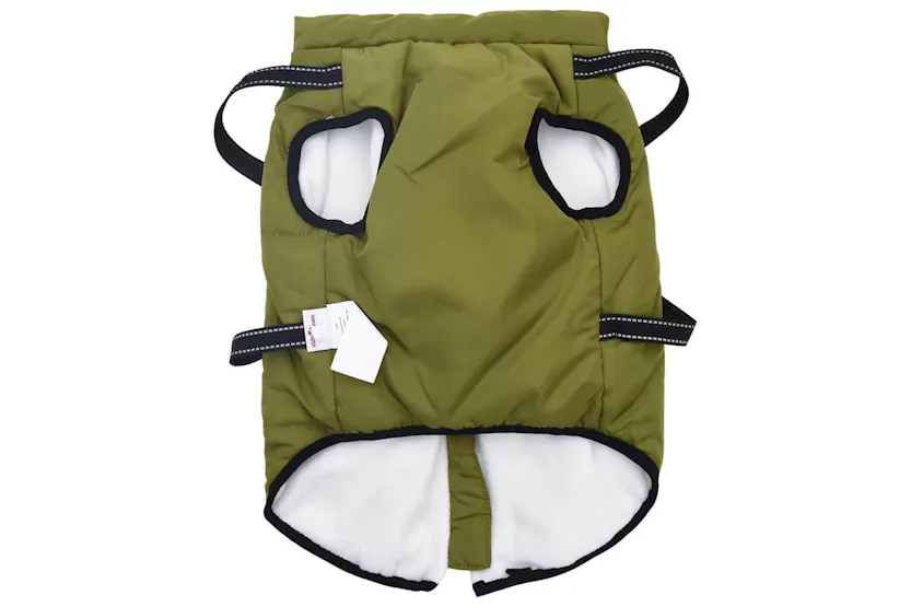 Vidaxl Dog Coat With Harness Army Green 5xl Fleece And Polyester Vidaxl Dog Coat With Harness Army Green 5xl Fleece And Polyester