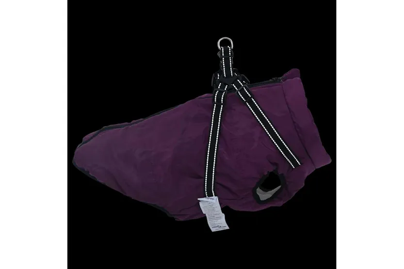 Vidaxl Dog Coat With Harness Purple 6xl Fleece And Polyester Vidaxl Dog Coat With Harness Purple 6xl Fleece And Polyester