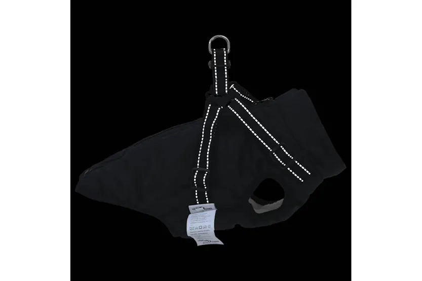 Vidaxl Dog Coat With Harness Black 2xl Fleece And Polyester Vidaxl Dog Coat With Harness Black 2xl Fleece And Polyester