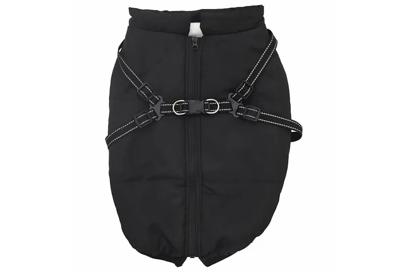 Vidaxl Dog Coat With Harness Black 3xl Fleece And Polyester Vidaxl Dog Coat With Harness Black 3xl Fleece And Polyester