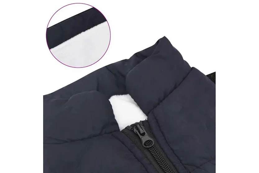 Vidaxl Dog Coat With Harness Navy Blue 2xl Fleece And Polyester Vidaxl Dog Coat With Harness Navy Blue 2xl Fleece And Polyester