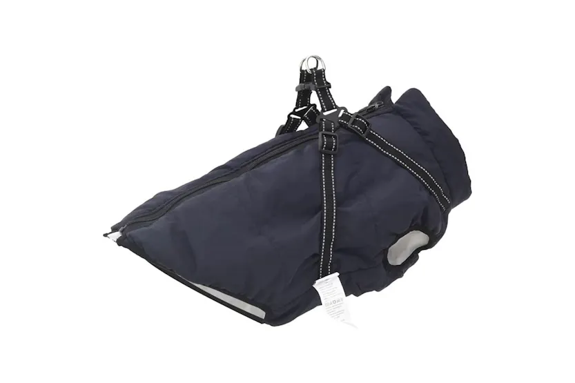 Vidaxl Dog Coat With Harness Navy Blue 5xl Fleece And Polyester Vidaxl Dog Coat With Harness Navy Blue 5xl Fleece And Polyester