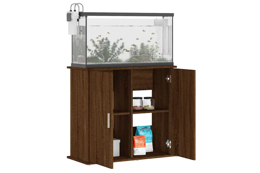 Vidaxl Aquarium Stand Brown Oak 81x36x73 Cm Engineered Wood Vidaxl Aquarium Stand Brown Oak 81x36x73 Cm Engineered Wood