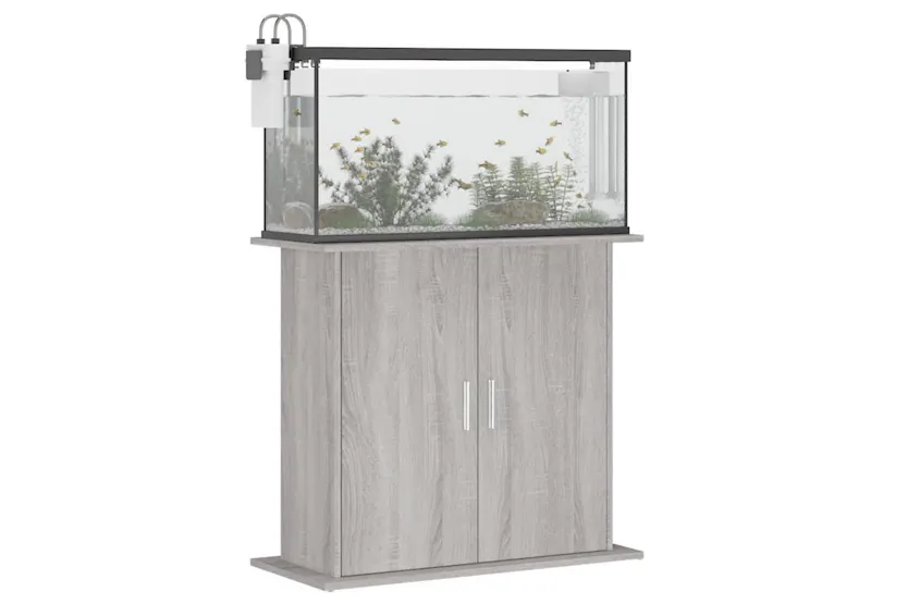 Vidaxl Aquarium Stand Grey Sonoma 81x36x73 Cm Engineered Wood Vidaxl Aquarium Stand Grey Sonoma 81x36x73 Cm Engineered Wood