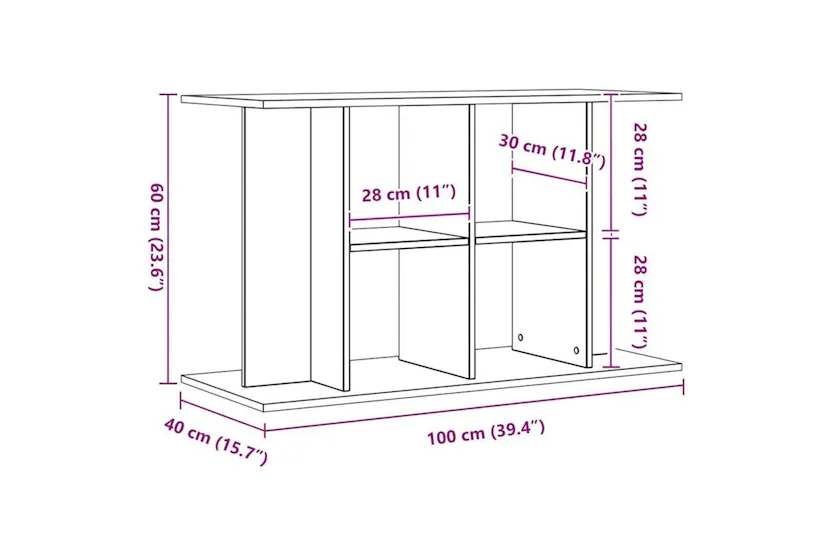 Vidaxl Aquarium Stand Artisan Oak 100x40x60 Cm Engineered Wood Vidaxl Aquarium Stand Artisan Oak 100x40x60 Cm Engineered Wood