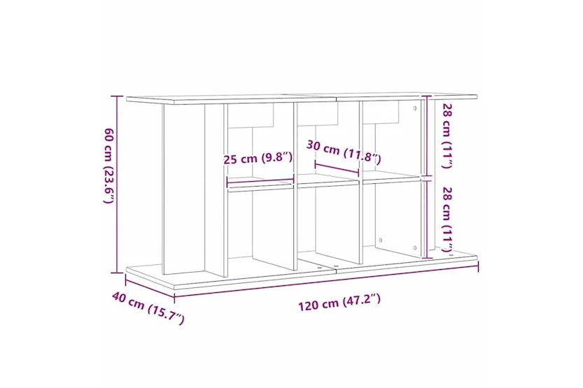 Vidaxl Aquarium Stand Artisan Oak 120x40x60 Cm Engineered Wood Vidaxl Aquarium Stand Artisan Oak 120x40x60 Cm Engineered Wood