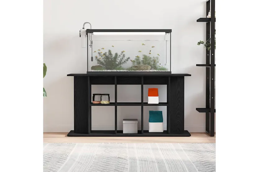 Vidaxl Aquarium Stand Black Oak 120x40x60 Cm Engineered Wood Vidaxl Aquarium Stand Black Oak 120x40x60 Cm Engineered Wood