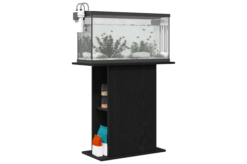 Vidaxl Aquarium Stand Black Oak 75x36x725 Cm Engineered Wood Vidaxl Aquarium Stand Black Oak 75x36x725 Cm Engineered Wood