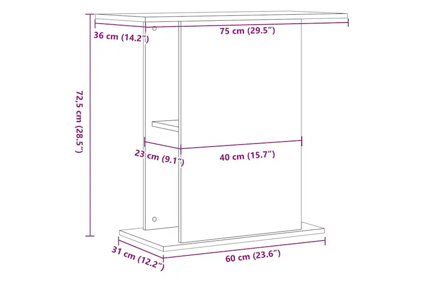 Vidaxl Aquarium Stand Black Oak 75x36x725 Cm Engineered Wood Vidaxl Aquarium Stand Black Oak 75x36x725 Cm Engineered Wood