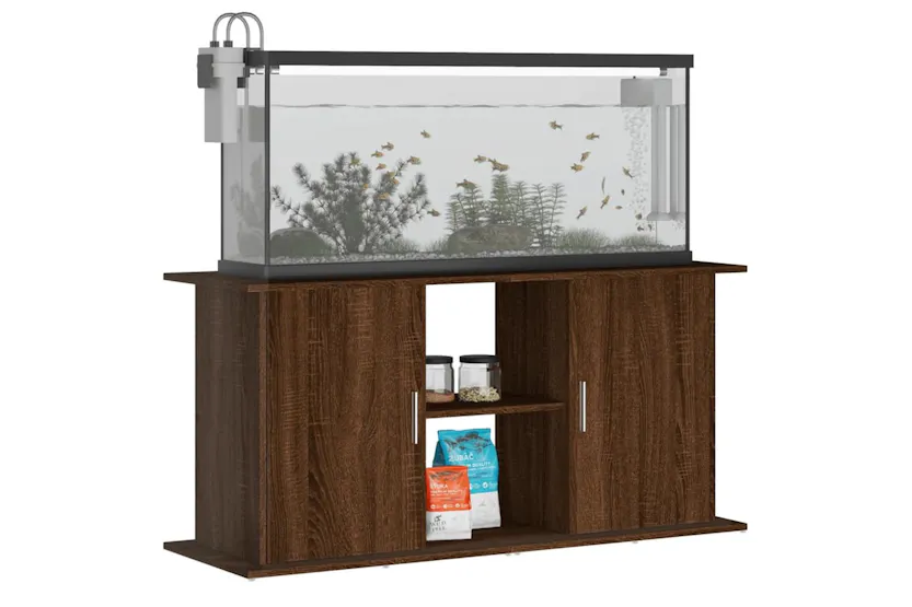 Vidaxl Aquarium Stand Brown Oak 121x41x58 Cm Engineered Wood Vidaxl Aquarium Stand Brown Oak 121x41x58 Cm Engineered Wood