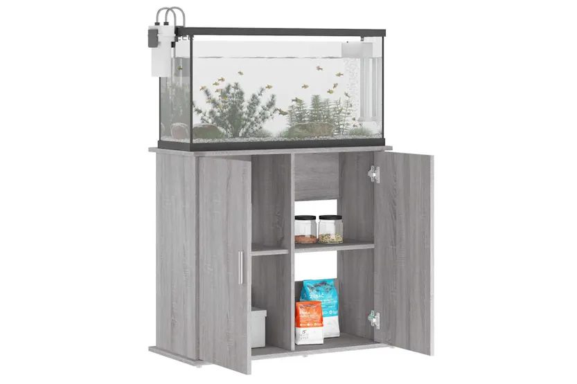 Vidaxl Aquarium Stand Grey Sonoma 81x36x73 Cm Engineered Wood Vidaxl Aquarium Stand Grey Sonoma 81x36x73 Cm Engineered Wood