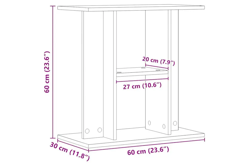 Vidaxl Aquarium Stand Artisan Oak 60x30x60 Cm Engineered Wood Vidaxl Aquarium Stand Artisan Oak 60x30x60 Cm Engineered Wood