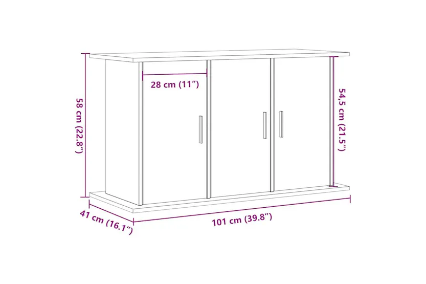 Vidaxl Aquarium Stand Old Wood 101x41x58 Cm Engineered Wood Vidaxl Aquarium Stand Old Wood 101x41x58 Cm Engineered Wood
