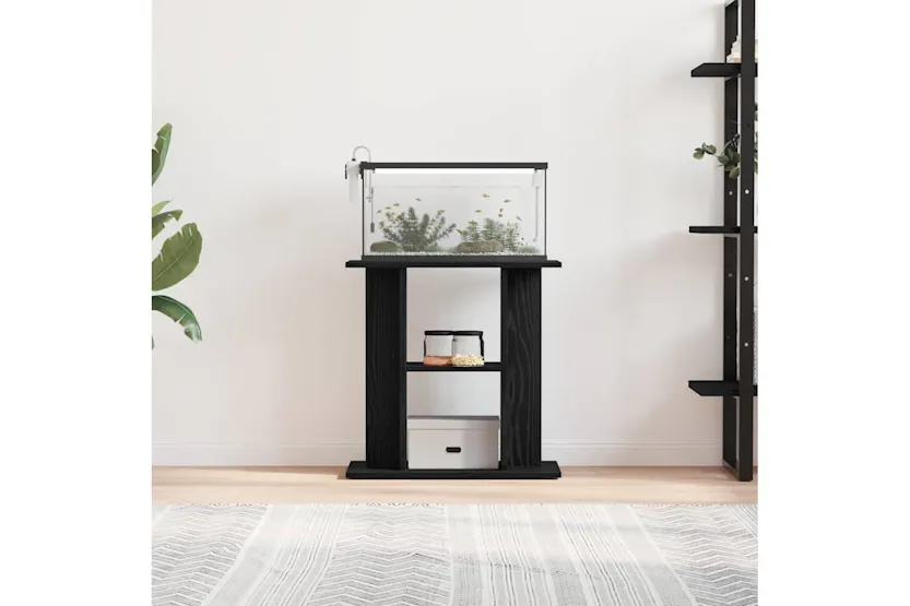 Vidaxl Aquarium Stand Black Oak 60x30x60 Cm Engineered Wood Vidaxl Aquarium Stand Black Oak 60x30x60 Cm Engineered Wood