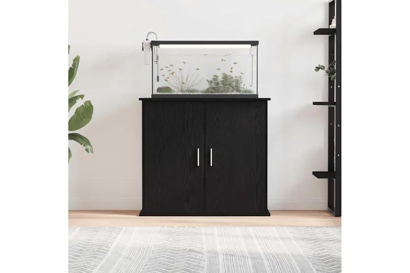 Vidaxl Aquarium Stand Black Oak 81x36x73 Cm Engineered Wood Vidaxl Aquarium Stand Black Oak 81x36x73 Cm Engineered Wood