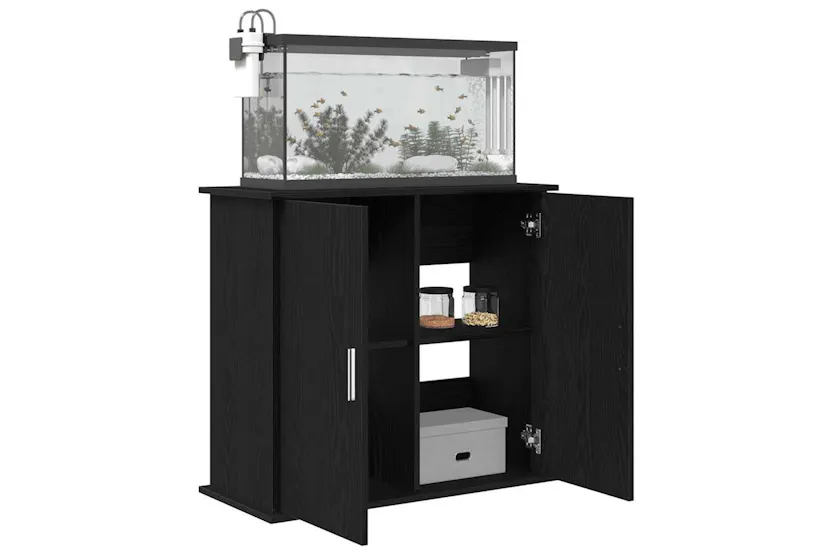 Vidaxl Aquarium Stand Black Oak 81x36x73 Cm Engineered Wood Vidaxl Aquarium Stand Black Oak 81x36x73 Cm Engineered Wood