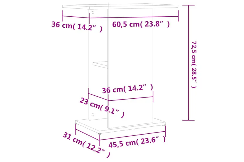 Vidaxl Aquarium Stand Smoked Oak 605x36x725 Cm Engineered Wood Vidaxl Aquarium Stand Smoked Oak 605x36x725 Cm Engineered Wood