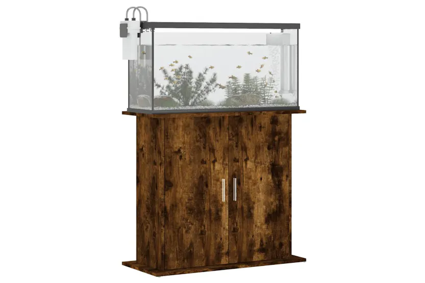 Vidaxl Aquarium Stand Smoked Oak 81x36x73 Cm Engineered Wood Vidaxl Aquarium Stand Smoked Oak 81x36x73 Cm Engineered Wood